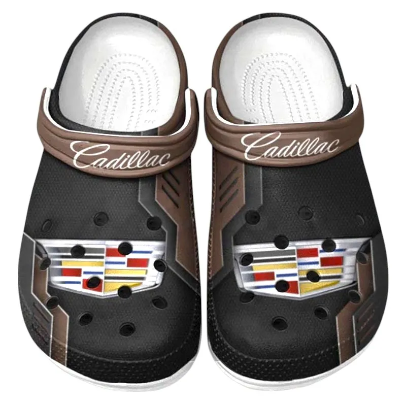 Brown Custom High-End Comfort Sedan All Over Print Clog, Car Culture Inspired Footwear Gift for Men and Women CAR185