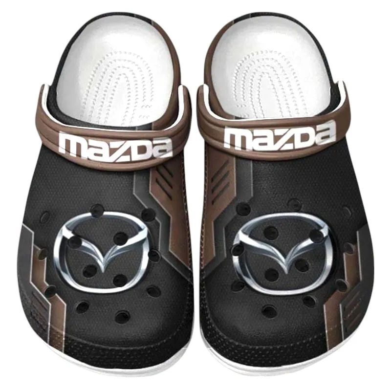 Brown Custom Mid-Size Sedan All Over Print Clog, Car Culture Inspired Footwear Gift for Men and Women CAR185