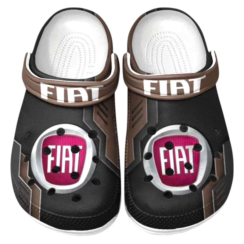 Brown Edition Compact Car Inspired All Over Print Clog, Perfect Gift Footwear for Automotive Enthusiasts CAR185