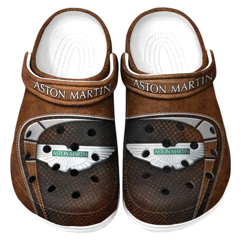 Brown Edition Luxury Supercar Inspired All Over Print Clog, Perfect Gift Footwear for Automotive Enthusiasts CAR177