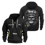 Hoodie Half Zipper Exclusive Logo Gift For Agile Street Rider Enthusiasts CAR166 - Black
