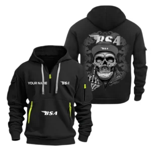 Hoodie Half Zipper Exclusive Logo Gift For Agile Street Rider Enthusiasts CAR166 - Black