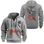 Antique Two-Wheeler Hoodie Half Zipper, All Over Print Hoodie Gift For Antique Two-Wheeler Enthusiasts CAR170 - Gray