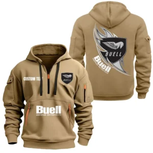 Hoodie Half Zipper Exclusive Logo Gift For Rider’s Choice Bike Enthusiasts CAR170 - Khaki