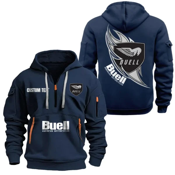 Hoodie Half Zipper Exclusive Logo Gift For High-Performance Ride Enthusiasts CAR170 - Navy
