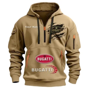 Hoodie Half Zipper Exclusive Logo Gift For Elite Roadster Enthusiasts CAR113 - Khaki