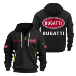 Record-Breaking Auto Hoodie Half Zipper, Exclusive Logo Hoodie For Record-Breaking Auto Enthusiasts CAR200 - Black
