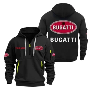 Record-Breaking Auto Hoodie Half Zipper, Exclusive Logo Hoodie For Record-Breaking Auto Enthusiasts CAR200 - Black