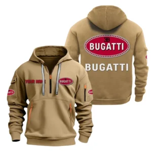 Hypercar Hoodie Half Zipper, All Over Print Hoodie Gift For Hypercar Enthusiasts CAR200 - Khaki