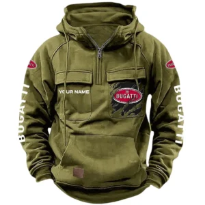 Elite Sports Car Tactical Quarter Zip Hoodie, Exclusive Logo Hoodie For Car Enthusiasts CAR164 - Army Green