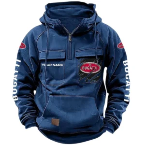 British Luxury Tactical Quarter Zip Hoodie, Exclusive Logo Hoodie For Car Enthusiasts CAR164 - Dark Blue
