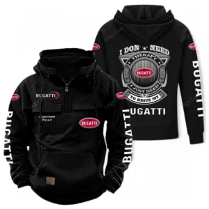 Prestige Car Tactical Quarter Zip Hoodie, Exclusive Logo Hoodie For Car Enthusiasts CAR106 - Black
