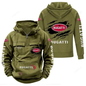 Supercar Tactical Quarter Zip Hoodie, Exclusive Logo Hoodie For Car Enthusiasts CAR122 - Army Green