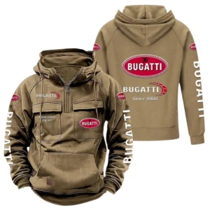 Prestige Auto Tactical Quarter Zip Hoodie, Exclusive Logo Hoodie For Car Enthusiasts CAR960 - Khaki