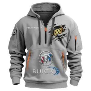 Hoodie Half Zipper Exclusive Logo Gift For Budget Vehicle Enthusiasts CAR113 - Gray