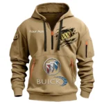 Hoodie Half Zipper Exclusive Logo Gift For Auto High-End Coupe Enthusiasts CAR113 - Khaki