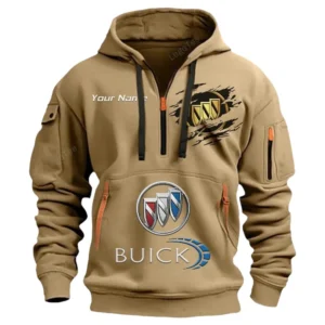 Hoodie Half Zipper Exclusive Logo Gift For Auto High-End Coupe Enthusiasts CAR113 - Khaki