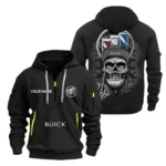 Hoodie Half Zipper Exclusive Logo Gift For Performance Sedan Car Enthusiasts CAR166 - Black
