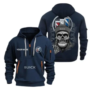 Hoodie Half Zipper Exclusive Logo Gift For Performance Sedan Car Enthusiasts CAR166 - Navy