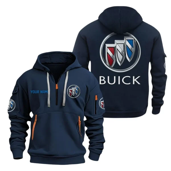Hoodie Half Zipper Exclusive Logo Gift For Prestige Car Enthusiasts CAR200 - Navy