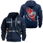 Auto High-End Coupe Hoodie Half Zipper, All Over Print Hoodie Gift For Auto High-End Coupe Enthusiasts CAR170 - Navy