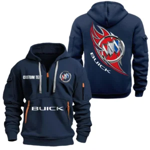 Auto High-End Coupe Hoodie Half Zipper, All Over Print Hoodie Gift For Auto High-End Coupe Enthusiasts CAR170 - Navy