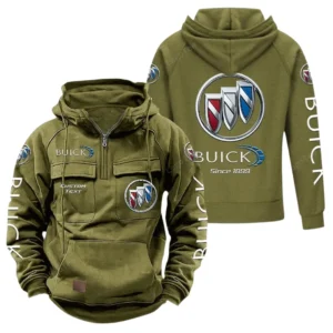 Exotic Car Tactical Quarter Zip Hoodie, Exclusive Logo Hoodie For Car Enthusiasts CAR960 - Army Green