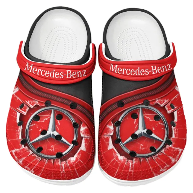 Business-Class Auto Culture Clog, Stylish All Over Print Lightweight Shoes for Auto Fans and Streetwear Style CAR188 - Red