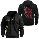 Sleek Sports Coupe Hoodie Half Zipper, All Over Print Hoodie Gift For Sleek Sports Coupe Enthusiasts CAR170 - Black
