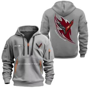 Lightweight Performance Car Hoodie Half Zipper, All Over Print Hoodie Gift For Lightweight Performance Car Enthusiasts CAR170 - Gray