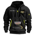 Hoodie Half Zipper Exclusive Logo Gift For Luxury SUV Auto Enthusiasts CAR113 - Black