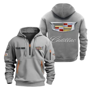 Hoodie Half Zipper Exclusive Logo Gift For Performance Sedan Enthusiasts CAR200 - Gray