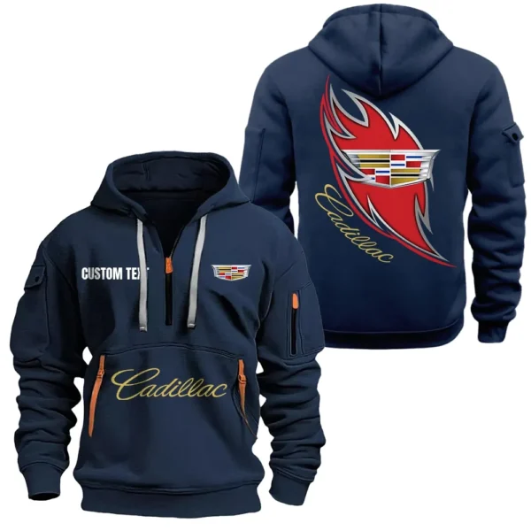 Premium Crossover Hoodie Half Zipper, All Over Print Hoodie Gift For Premium Crossover Enthusiasts CAR170 - Navy