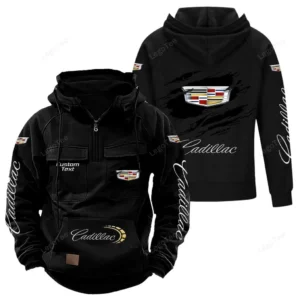Executive Luxury Vehicle Tactical Quarter Zip Hoodie, Exclusive Logo Hoodie For Car Enthusiasts CAR122 - Black