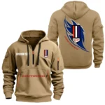 Hoodie Half Zipper Exclusive Logo Gift For Performance Ride Enthusiasts CAR170 - Khaki