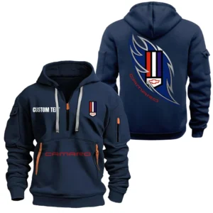 Hoodie Half Zipper Exclusive Logo Gift For Track-Ready Car Enthusiasts CAR170 - Navy