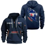 Hoodie Half Zipper Exclusive Logo Gift For High-Power Coupe Enthusiasts CAR170 - Navy