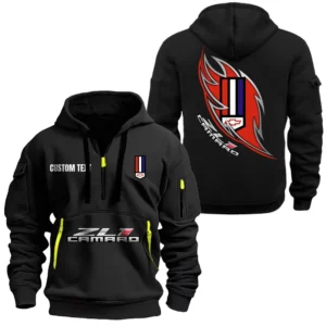 Hoodie Half Zipper Exclusive Logo Gift For Street Racer Enthusiasts CAR170 - Black