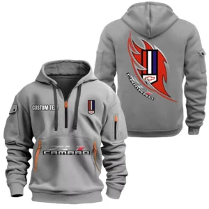 Bold Sport Car Hoodie Half Zipper, All Over Print Hoodie Gift For Bold Sport Car Enthusiasts CAR170 - Gray