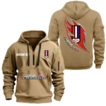 Muscle Car Hoodie Half Zipper, All Over Print Hoodie Gift For Muscle Car Enthusiasts CAR170 - Khaki