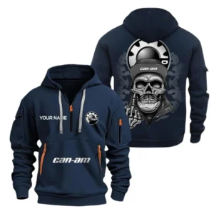 Hoodie Half Zipper Exclusive Logo Gift For Adventure Quad Enthusiasts CAR166 - Navy