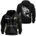 All-Terrain Rider Hoodie Half Zipper, All Over Print Hoodie Gift For All-Terrain Rider Enthusiasts CAR170 - Black