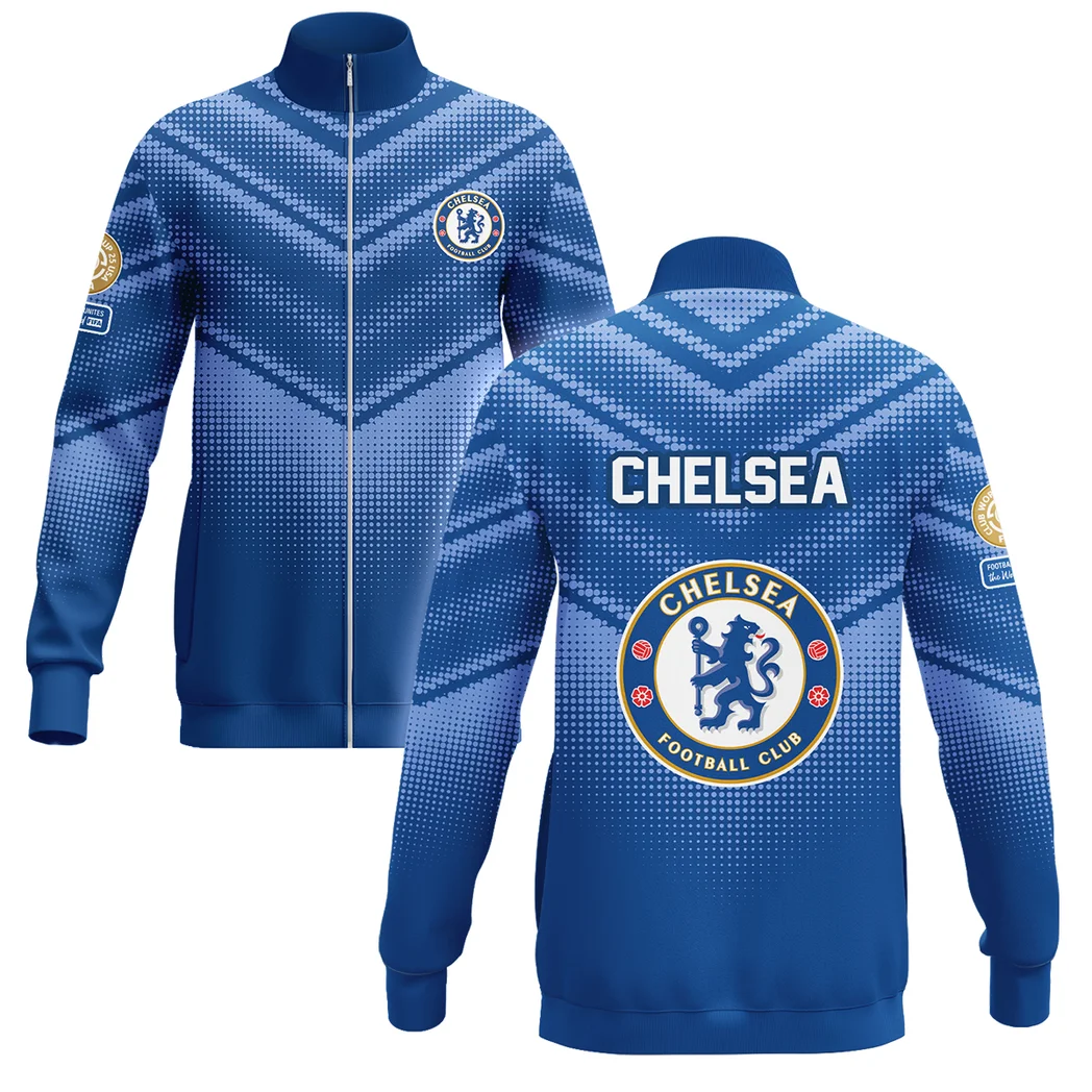 Capital Blue Squad Stand Collar Jacket, Game Ready Sport Inspired Jacket HVN1065CH
