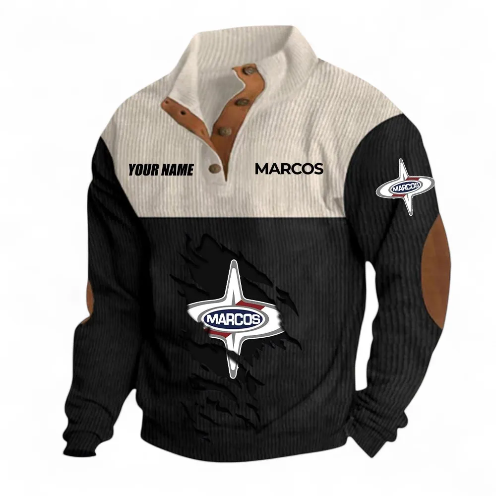 Car Men's Stand Up Collar Base Shirt, Exclusive Logo Hoodie For Car Lovers CAR402 - Black