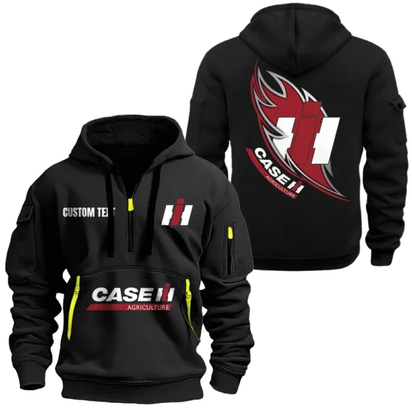 Hoodie Half Zipper Exclusive Logo Gift For Ranch Tractor Enthusiasts CAR170 - Black
