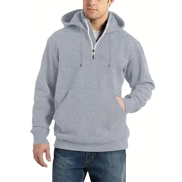 Trail Explorer Casual Stand Up Collar Hoodie CAR481 - Light Grey - Image 3