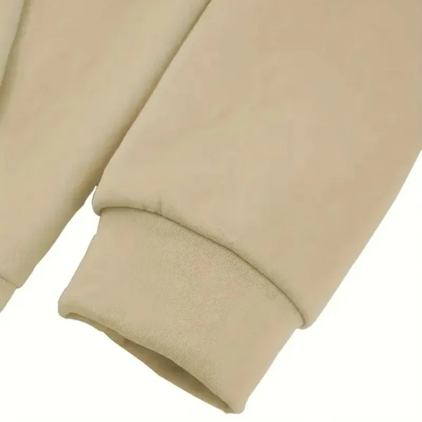 Old-School Cruiser Casual Stand Up Collar Hoodie CAR481 - Off White - Image 5