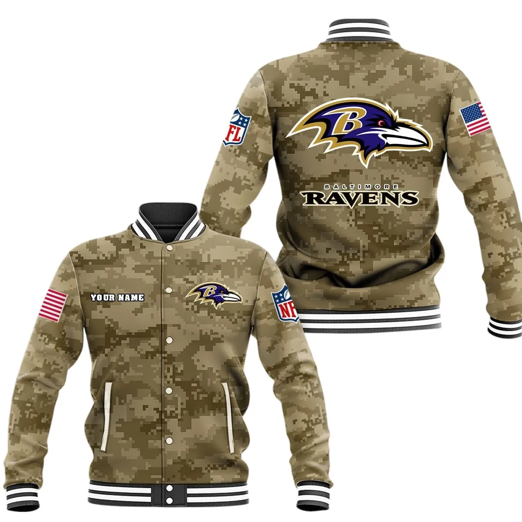 Charm City Squad Baseball Jacket, Game-Day Varsity Outerwear DNFL128 - Brown