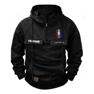 US Performance Coupe Tactical Quarter Zip Hoodie, Exclusive Logo Hoodie For Car Enthusiasts CAR109 - Black