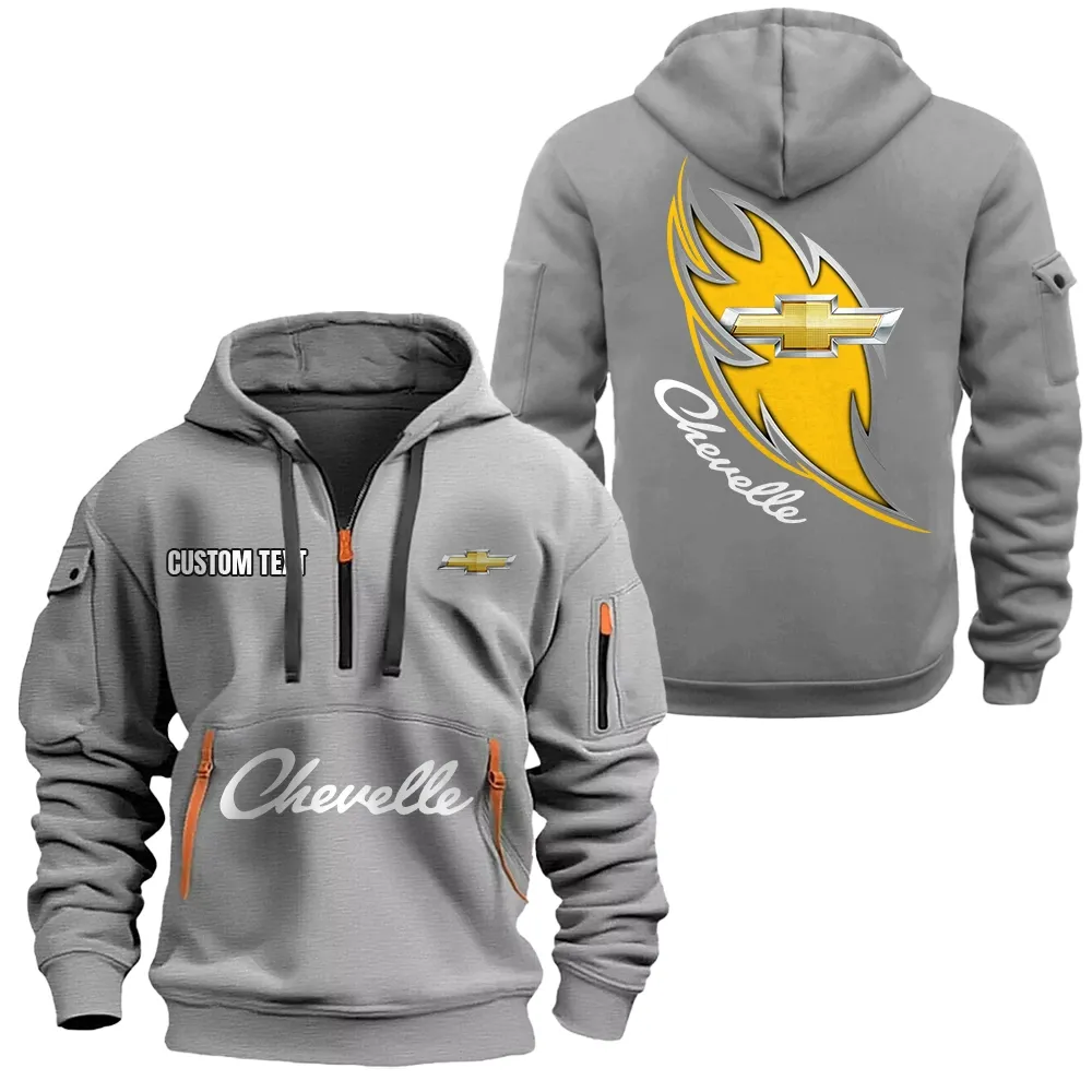 Hoodie Half Zipper Exclusive Logo Gift For Speed Coupe Auto Enthusiasts CAR170 - Gray